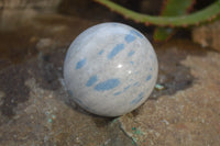 Polished Blue Spotted Spinel Quartz Spheres x 6 From Madagascar