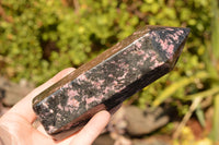 Polished Pink & Black Rhodonite Points  x 2 From Ambindavato, Madagascar - TopRock