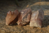 Natural Red Hematoid Quartz Specimens x 24 From Karoi, Zimbabwe