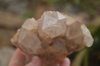 Natural Cascading Smokey Quartz Clusters x 3 From Luena, Congo