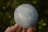 Polished Blue Calcite Spheres  x 3 From Ihadilalana, Madagascar