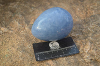 Polished Blue Calcite Gemstone Eggs & Hearts  x 6 From Ihadilalana, Madagascar