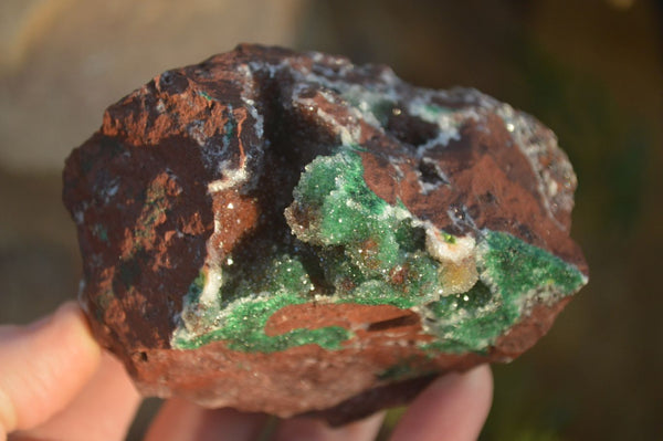 Natural Drusy Coated Ball Malachite On Dolomite Specimens  x 3 From Likasi, Congo