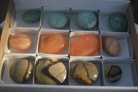 Polished Lovely Mixed Selection Of Palm Stones  x 12 From Madagascar - Toprock Gemstones and Minerals 