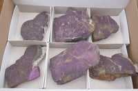 Polished  Metallic Purpurite Slices With Matte Finish x 6 From Erongo, Namibia