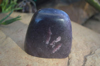 Polished Purple Lepidolite Standing Free Forms  x 2 From Zimbabwe - Toprock Gemstones and Minerals 