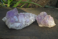 Natural Jacaranda Amethyst Clusters  x 2 From Zambia - Toprock Gemstones and Minerals 