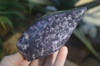 Polished Purple Lepidolite Standing Free Forms  x 2 From Zimbabwe - Toprock Gemstones and Minerals 