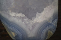 Polished Blue Lace Agate Geode Standing Free Form x 1 From Nsanje, Malawi