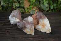 Natural Red Hematoid Quartz Specimens x 3 From Karoi, Zimbabwe