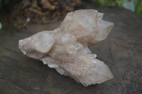 Natural Cascading White Phantom Smokey Quartz Specimens  x 3 From Luena, Congo - Toprock Gemstones and Minerals 