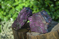 Natural Metallic Purpurite Cobbed Specimens  x 6 From Erongo, Namibia - Toprock Gemstones and Minerals 