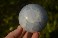 Polished Blue Calcite Spheres  x 3 From Ihadilalana, Madagascar