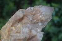 Natural Cascading White Phantom Smokey Quartz Clusters  x 2 From Luena, Congo - Toprock Gemstones and Minerals 