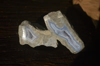 Polished One Side Polished Blue Lace Agate Pieces x 6 From Nsanje, Malawi