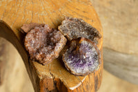 Natural Amethyst & Basalt Mini Geode Specimens  x 35 From Southern Africa - TopRock