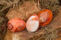 Polished Small Carnelian Palm Stones / Gallets - sold per kg - From Madagascar - TopRock