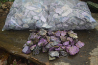 Natural Small Purple Stichtite & Green Serpentine Cobbed Pieces  - Sold per 2 kg (400-600 pieces) - From Barberton, South Africa - TopRock