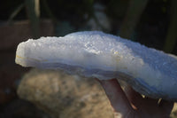 Natural Blue Lace Agate Geode Specimen x 1 From Nsanje, Malawi