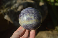 Polished Purple Lepidolite Spheres  x 6 From Zimbabwe