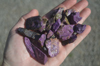 Natural Small Purple Stichtite & Green Serpentine Cobbed Pieces  - Sold per 2 kg (400-600 pieces) - From Barberton, South Africa - TopRock