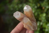 Natural Pink Candle Quartz Clusters  x 12 From Madagascar