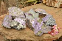 Natural Rough Stichtite & Serpentine Specimens  x 8 From Barberton, South Africa - TopRock