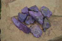 Natural Small Purple Stichtite & Green Serpentine Cobbed Pieces  - Sold per 2 kg (400-600 pieces) - From Barberton, South Africa - TopRock