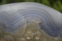 Polished Blue Lace Agate Geode Standing Free Form x 1 From Nsanje, Malawi