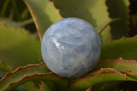 Polished Blue Calcite Spheres  x 3 From Ihadilalana, Madagascar