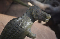 Polished Leopard Stone Dinosaur Carving x 1 From Zimbabwe