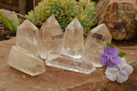 Polished Clear Quartz Crystal Points x 6 From Madagascar - TopRock