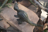 Polished Leopard Stone Dinosaur Carving x 1 From Zimbabwe