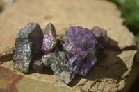 Natural Small Purple Stichtite & Green Serpentine Cobbed Pieces  - Sold per 2 kg (400-600 pieces) - From Barberton, South Africa - TopRock