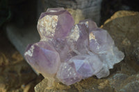 Natural Jacaranda Amethyst Clusters  x 2 From Zambia - Toprock Gemstones and Minerals 