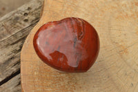 Polished Petrified Red Podocarpus Wood Hearts  x 2 From Mahajanga, Madagascar - TopRock