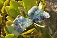 Natural Stone Sealed Watermelon Fluorite Cobbed Pieces  x 15 From Uis, Namibia - TopRock