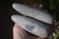 Polished Blue Spotted Spinel Quartz Massage Wands x 4 From Madagascar