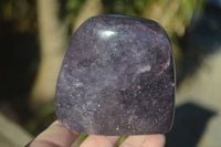 Polished Purple Lepidolite Standing Free Forms  x 2 From Zimbabwe - Toprock Gemstones and Minerals 