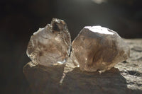 Natural Large Smokey Window Brandberg Quartz Crystals x 6 From Brandberg, Namibia