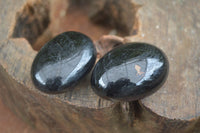 Polished Schorl Black Tourmaline Palm Stones  x 12 From Madagascar - Toprock Gemstones and Minerals 