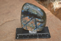 Polished Labradorite Standing Free Forms With Blue & Gold Flash  x 6 From Tulear, Madagascar - TopRock