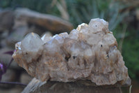 Natural Cascading White Phantom Smokey Quartz Cluster x 1 From Luena, Congo