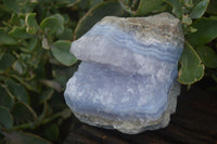 Natural Blue Lace Agate Geode Specimens  x 3 From Malawi - Toprock Gemstones and Minerals 