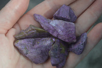 Natural Small Purple Stichtite & Green Serpentine Cobbed Pieces  - Sold per 2 kg (400-600 pieces) - From Barberton, South Africa - TopRock