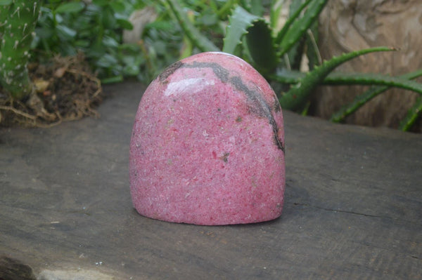 Polished Pink Rhodonite Standing Free Form x 1 From Madagascar - Toprock Gemstones and Minerals 