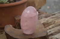 Polished Gemmy Pink Rose Quartz Standing Free Forms  x 3 From Ambatondrazaka, Madagascar - TopRock