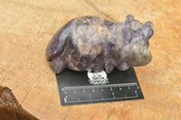 Polished Hand Carved Verdite & Lepidolite Hippos  x 3 From Zimbabwe - TopRock