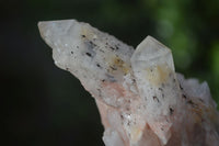 Natural Pink Candle Quartz Clusters  x 12 From Madagascar