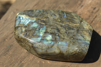 Polished Blue & Gold Labradorite Standing Free Form  x 1 From Tulear, Madagascar - TopRock